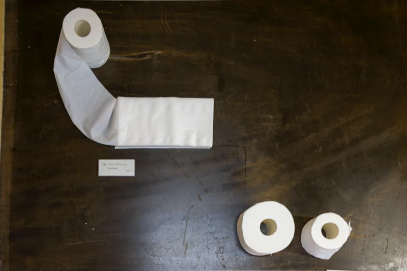 “Toilet Tissue” and “Ebbinghaus Illusion” side by side